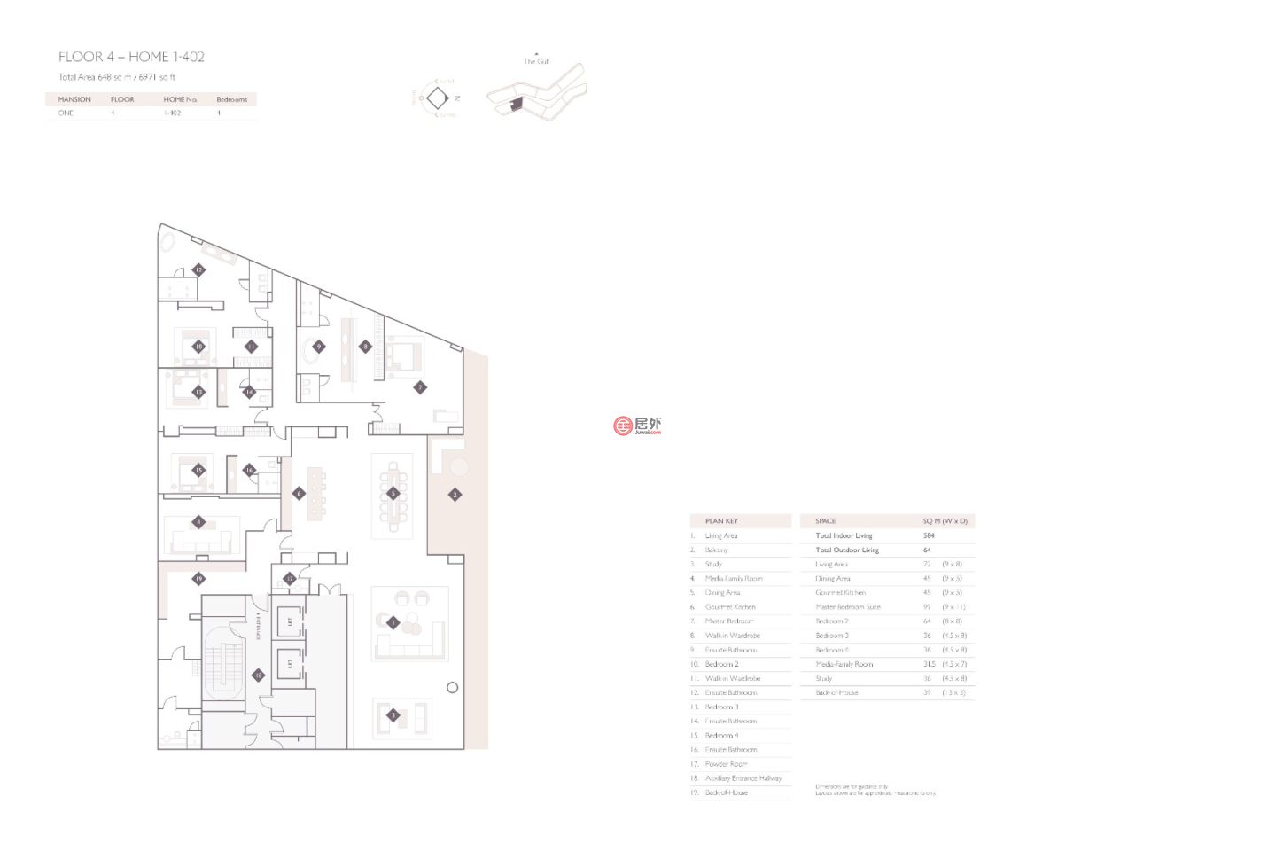 阿联酋迪拜迪拜的公寓，West Crescent，编号48206708