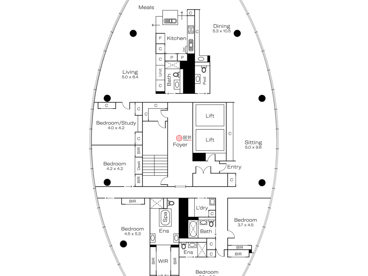 澳大利亚维多利亚州墨尔本的公寓，16A/635-643 St Kilda Road，编号77067417